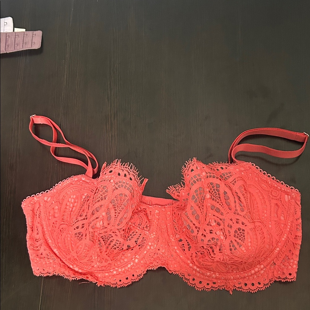 Victoria's Secret Coral Lace Bra